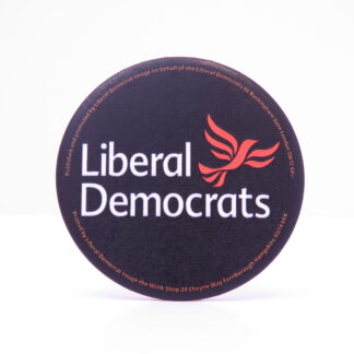 Liberal Democrat Colour Badge Large Orange